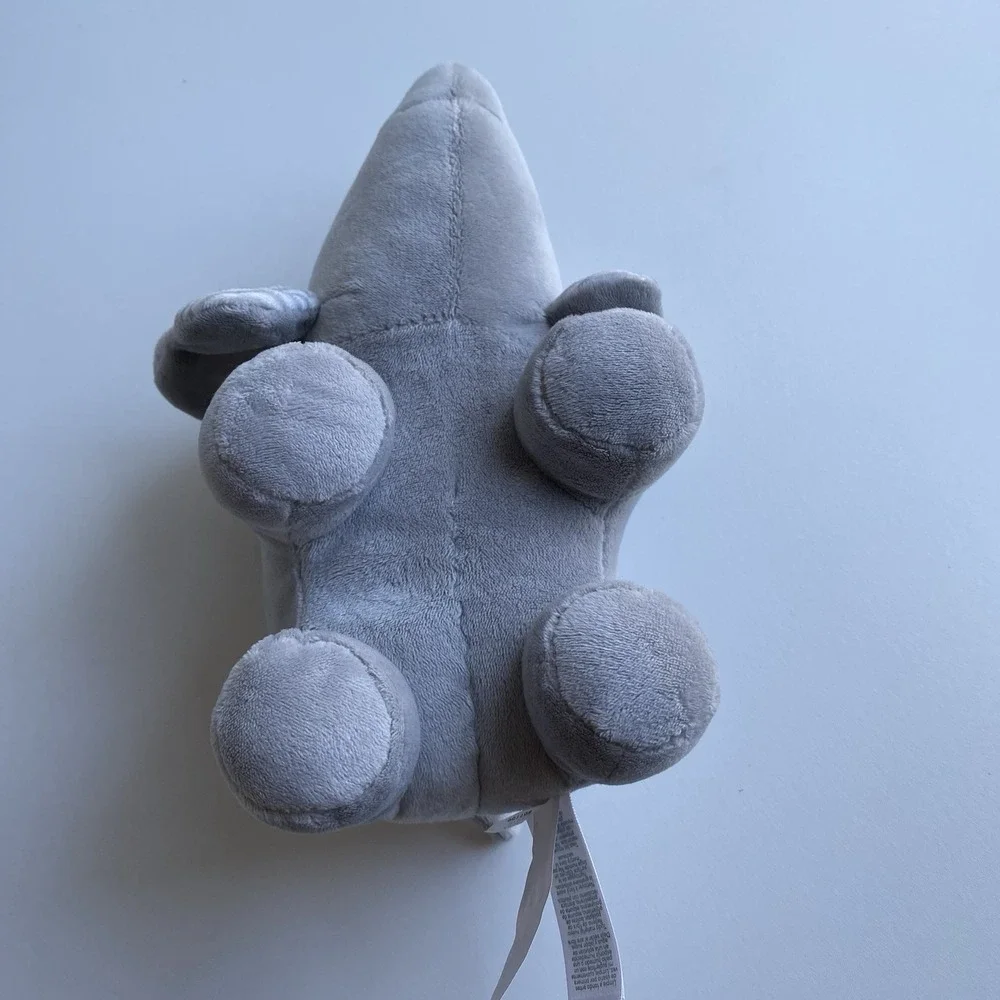 Carters Just One You Gray Windup Musical Elephant Plush Crib Toy Rock-A-Bye Baby